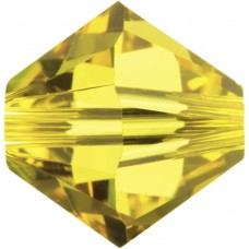50 Swarovski Crystal Light Topaz 5mm Bicone Beads Article 5301/ 5328