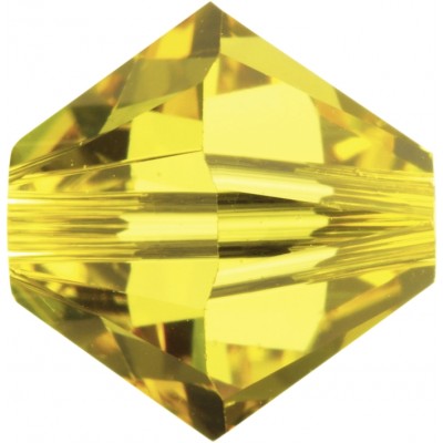 50 Swarovski Crystal Light Topaz 5mm Bicone Beads Article 5301/ 5328