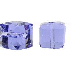 10 Swarovski Crystal Tanzanite 4mm Cube Beads Article 5601