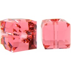 10 Swarovski Crystal 4mm Padparadascha Cube Beads Article 5601