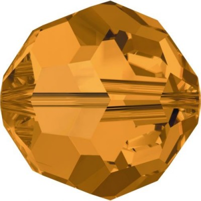 20  Swarovski Crystal Topaz 4mm Round Beads Article 5000