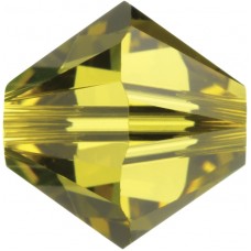 10 8mm Swarovski Crystal Lime Bicone Beads Article 5301/ 5328