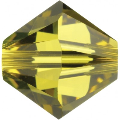 10 8mm Swarovski Crystal Lime Bicone Beads Article 5301/ 5328