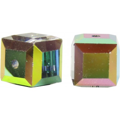 10 Swarovski Crystal 6mm Vitrail Medium Cube Beads Article 5601