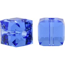 10 Swarovski Crystal Sapphire 6mm Cube Beads Article 5601