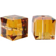 10 Swarovski Crystal 6mm Crystal Copper Cube Beads Article 5601