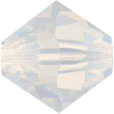 50 White Opal 5mm Swarovski Crystal Bicone Beads Article 5301/ 5328