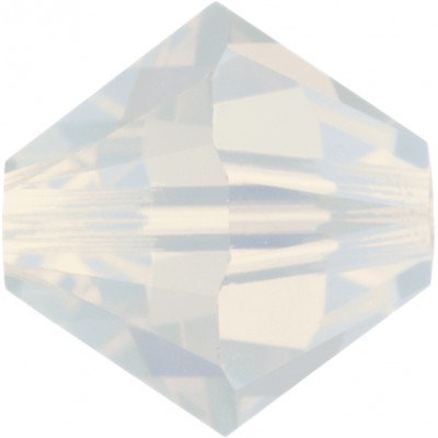 50 White Opal 5mm Swarovski Crystal Bicone Beads Article 5301/ 5328