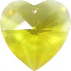 1 Light Topaz Swarovski Crystal Heart Pendant 28mm Article 6228