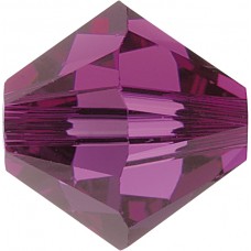 50 Swarovski Crystal 5mm Xillion Bicone Beads Fuchsia Article 5301/ 5328