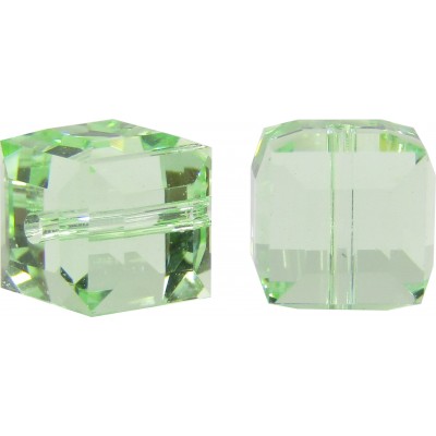 10 Swarovski Crystal Chrysolite 6mm Cube Beads Article 5601