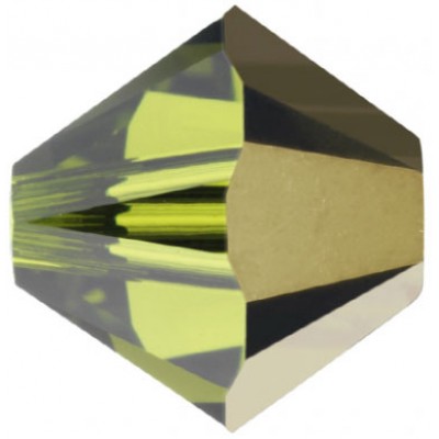50 Swarovski Crystal 4mm Olivine Dorado 1x Bicone Beads Article 5301/ 5328