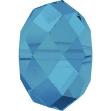 20 Swarovski Crystal 6mm Caribbean Blue Opal Rondelle Beads Article 5040