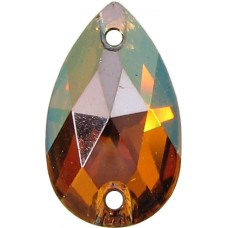 2 Swarovski Crystal Copper Foiled 12x7mm Flat Back 2 Hole Peardrop Sew on Stone