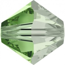 50 Swarovski Crystal 4mm Peridot Satin Bicone Beads Article 5301/ 5328
