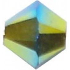 50 Swarovski Crystal Jet AB 2x 4mm Bicone Beads Article 5301/ 5328