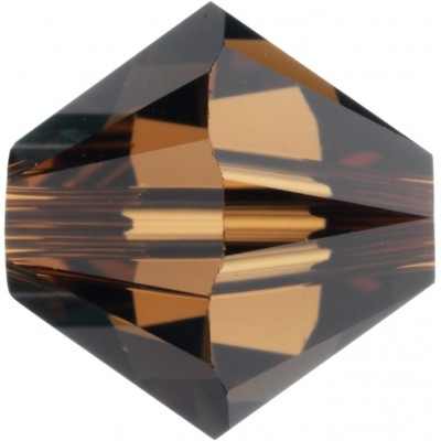 100 Swarovski Crystal Smoked Topaz 4mm Bicone Beads Article 5301/ 5328