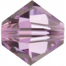 50 Swarovski Crystal Light Amethyst 5mm Bicone Beads Article 5301/ 5328