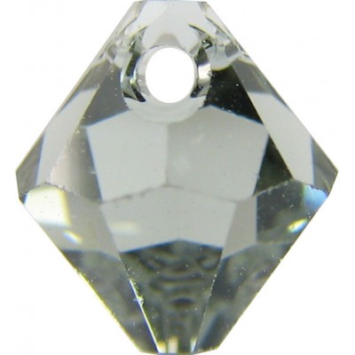 10 Swarovski Crystal Black Diamond Top Drilled 6mm Bicone Beads Article 6301