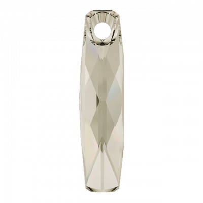 1 Swarovski Crystal 6460 Crystal Silver Shade Oblong Pendant Drop