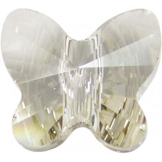 10 Swarovski Crystal 8mm Crystal Silver Shade Butterfly Beads
