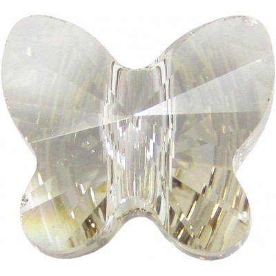 10 Swarovski Crystal 8mm Crystal Silver Shade Butterfly Beads