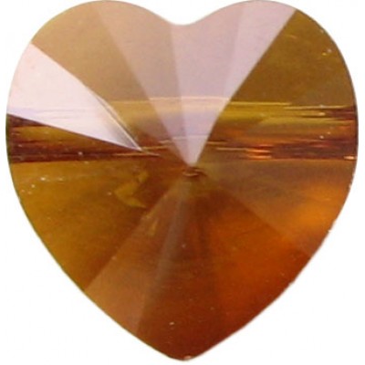 10 Swarovski Crystal Copper Side Drill Heart Beads Article 5742