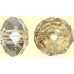 1 Swarovski Crystal Golden Shadow 18mm Large Hole Rondelle Bead Article 5041