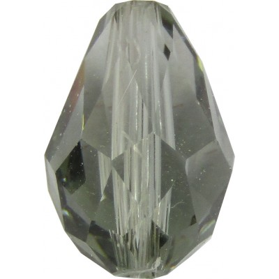 10 Swarovski Crystal Black Diamond Drop Beads