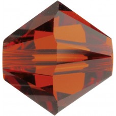 50 Indian Red Swarovski Crystal Bicone Beads Article 5301/ 5328