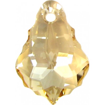 2 Swarovski Crystal Golden Shadow Baroque Pendant Drops Article 6090