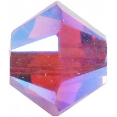 50 Swarovski Crystal 4mm Fuchsia AB 2x Bicone Beads Article 5301/ 5328