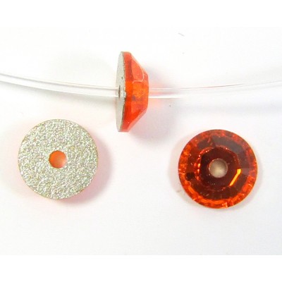100 Swarovski Crystal 4mm Sun Foiled Lochrose Sew On Spacer Beads Article 3128