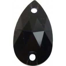 2 Swarovski Crystal Jet Black 12x7mm Peardrop Shape Flat Back 2 Hole Sew on Stone 2 Swarovski Crystal Jet Black 12x7mm Peardrop Shape Flat Back 2 Hole Sew on Stone