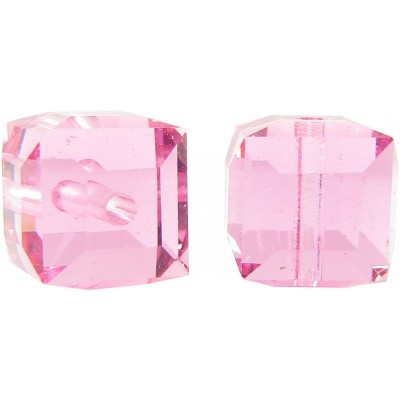 10 Swarovski Crystal Rose 6mm Cube Beads Article 5601