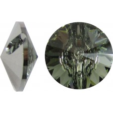 1 Swarovski Crystal Black Diamond 12mm Button