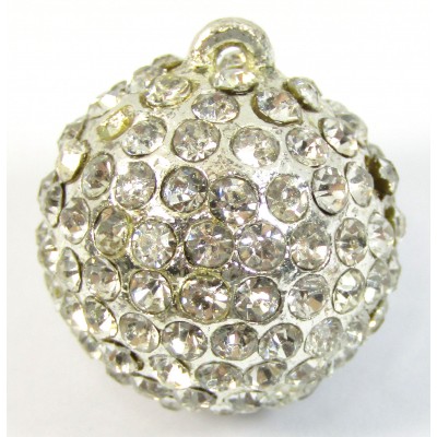 1 Silverplated Swarovski Crystal Ball with hanging loop
