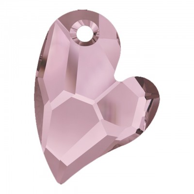 1 Swarovski Crystal Antique Pink Devoted 2 U 28mm Heart Pendant Article 6261