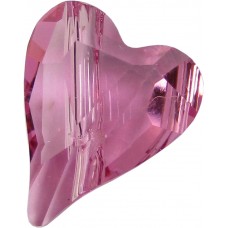 2 Swarovski Crystal Rose Wild Heart Bead Article 5743
