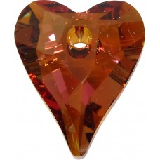 1 Swarovski Crystal Copper Wild Heart 17mm Pendant Article 6240