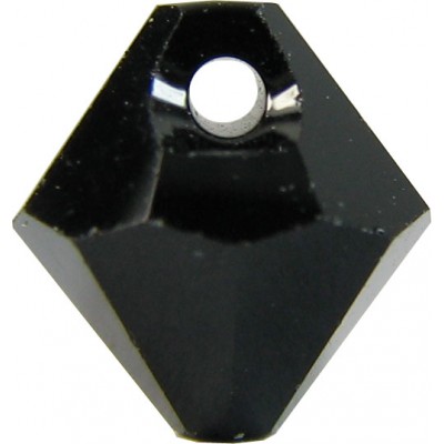 10 Swarovski Crystal Jet Top Drilled 6mm Bicone Beads Article 6301