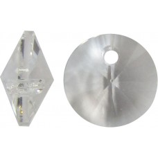 10 Swarovski Crystal Clear 6428 6mm Disc Bead/ Pendants