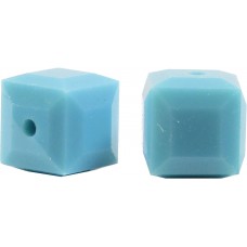10 Swarovski Crystal 6mm Turquoise Cube Beads Article 5601