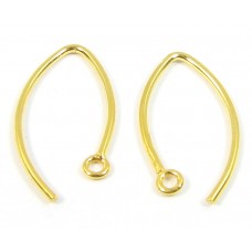 1 Pair Vermeil Curved Earwires
