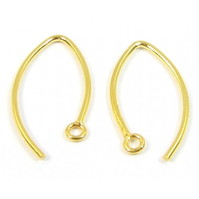 1 Pair Vermeil Curved Earwires