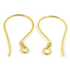 1 pair Vermeil Earwires Earring Fittings