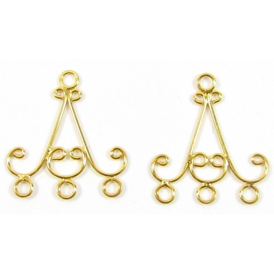 2 Bali Filigree Vermeil Chandeliers