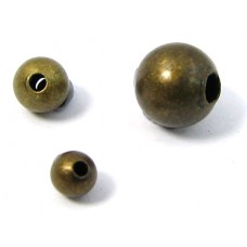 10 Antiqued Brass 3mm Plain Round Seamed Bead