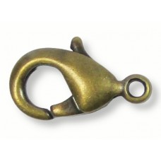 1 Antiqued Brass 12mm Carabiner Trigger Clasp.