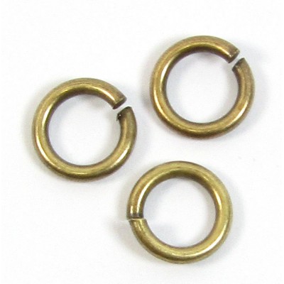 10 Antiqued Brass 6 mm Jump Rings